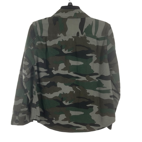J. Crew NWOT 100% Cotton Green Camouflage Jacket. - Picture 7 of 8